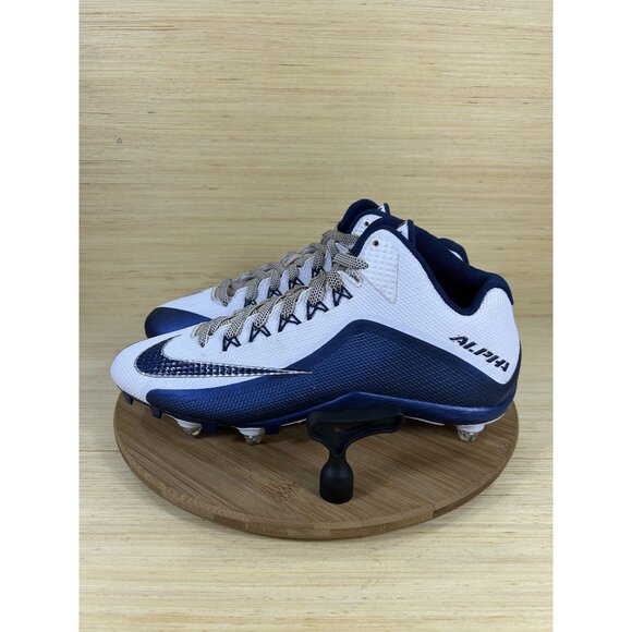 Nike Alpha Pro Low TD Blue White Football Cleats Mens Size 12 - Picture 1 of 8